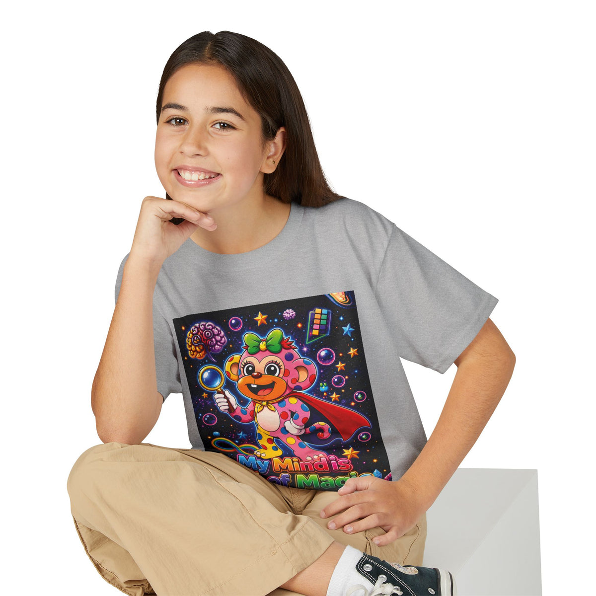 Panz™ Youth DryBlend® T-Shirt – "My Mind is Full of Magic" Graphic | Smile Universe Collection