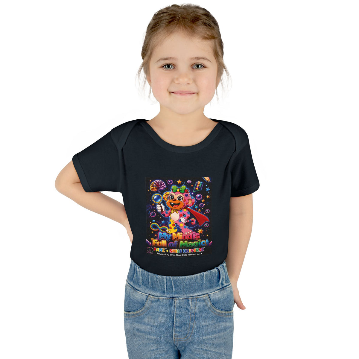 Panz™ Infant Baby Rib Bodysuit – "My Mind is Full of Magic" Graphic | Smile Universe Collection