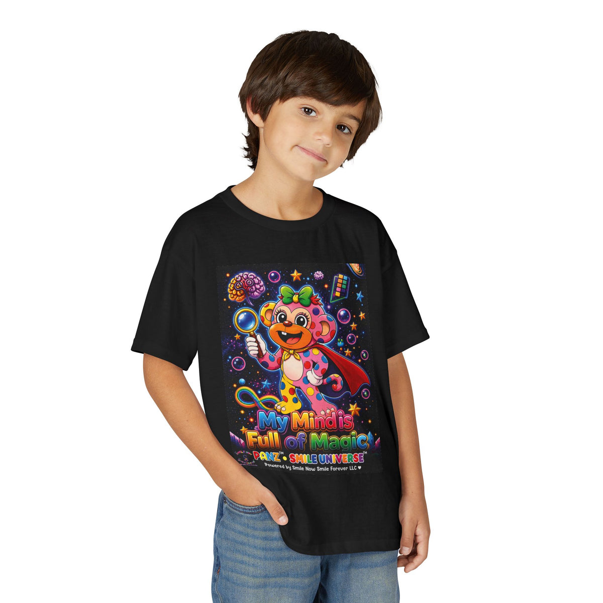 Panz™ Youth DryBlend® T-Shirt – "My Mind is Full of Magic" Graphic | Smile Universe Collection