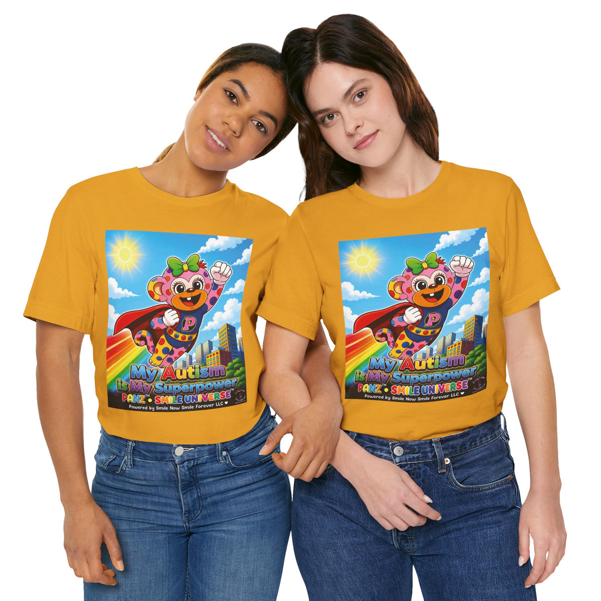 Panz™ Unisex Jersey Short Sleeve Tee – "My Autism is My Superpower" Graphic | Smile Universe Collection