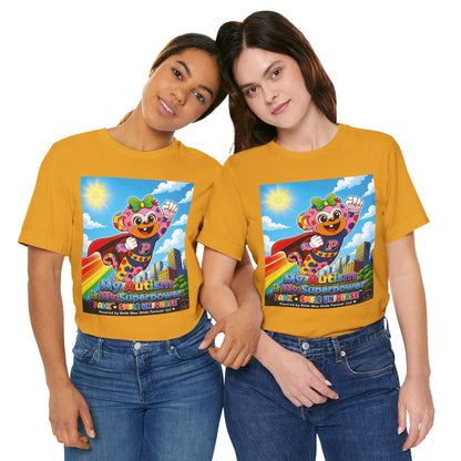 Panz™ Unisex Jersey Short Sleeve Tee – "My Autism is My Superpower" Graphic | Smile Universe Collection