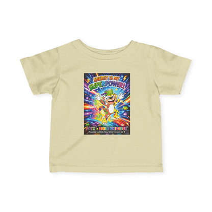 Potz™ Infant Fine Jersey Tee – "Energy is My Superpower!" Graphic Tee | Smile Universe Collection