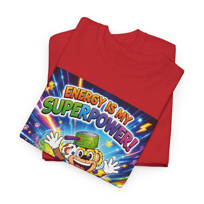 Potz™ Unisex Heavy Cotton™ Tee – "Energy is My Superpower!" Graphic Tee | Smile Universe Collection