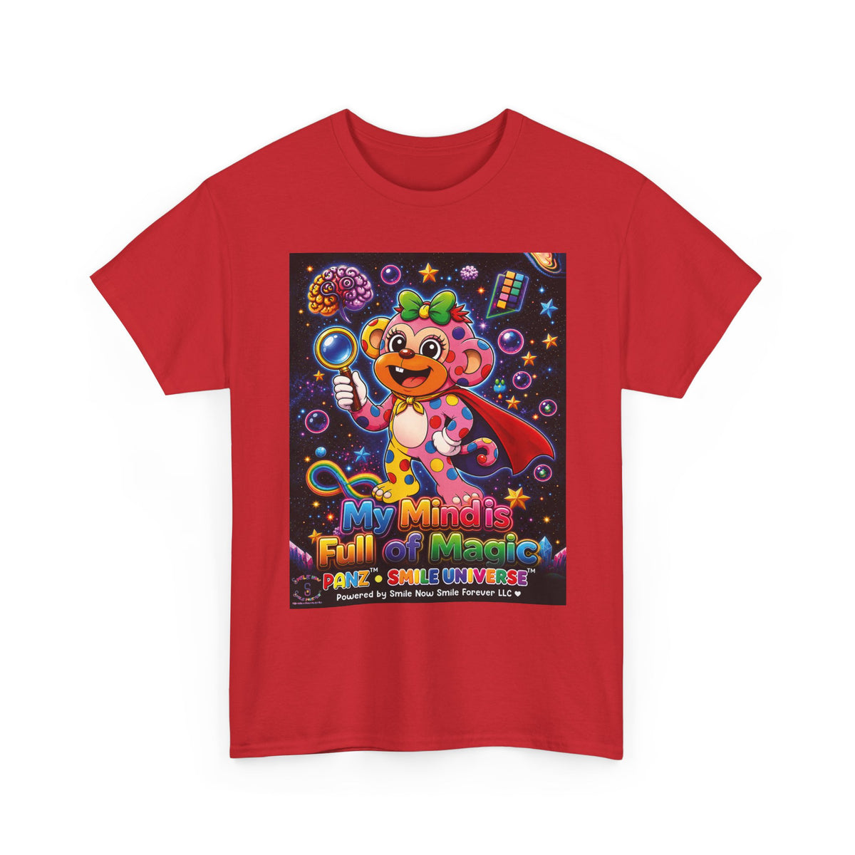 Panz™ Unisex Heavy Cotton™ Tee – "My Mind is Full of Magic" Graphic | Smile Universe Collection
