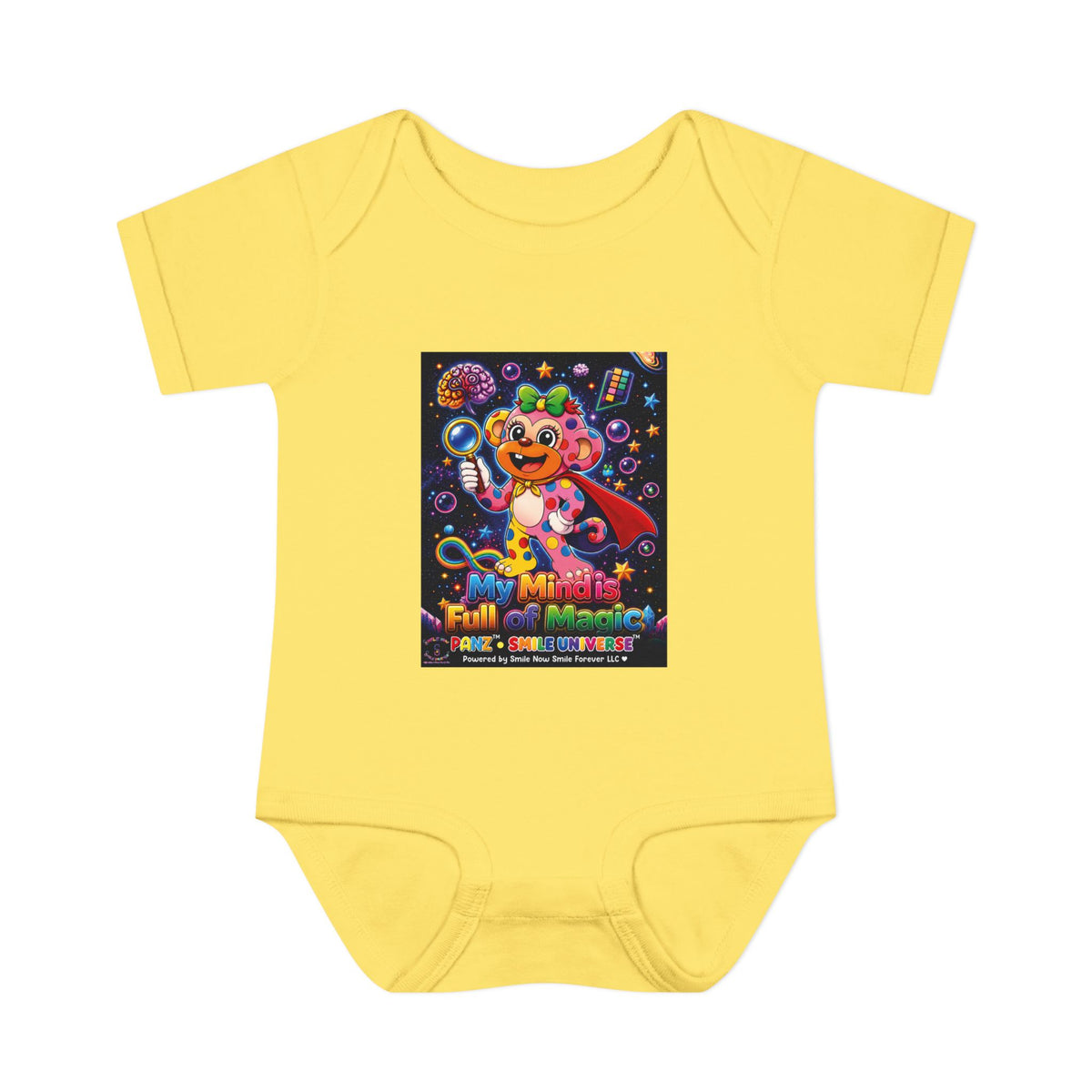 Panz™ Infant Baby Rib Bodysuit – "My Mind is Full of Magic" Graphic | Smile Universe Collection