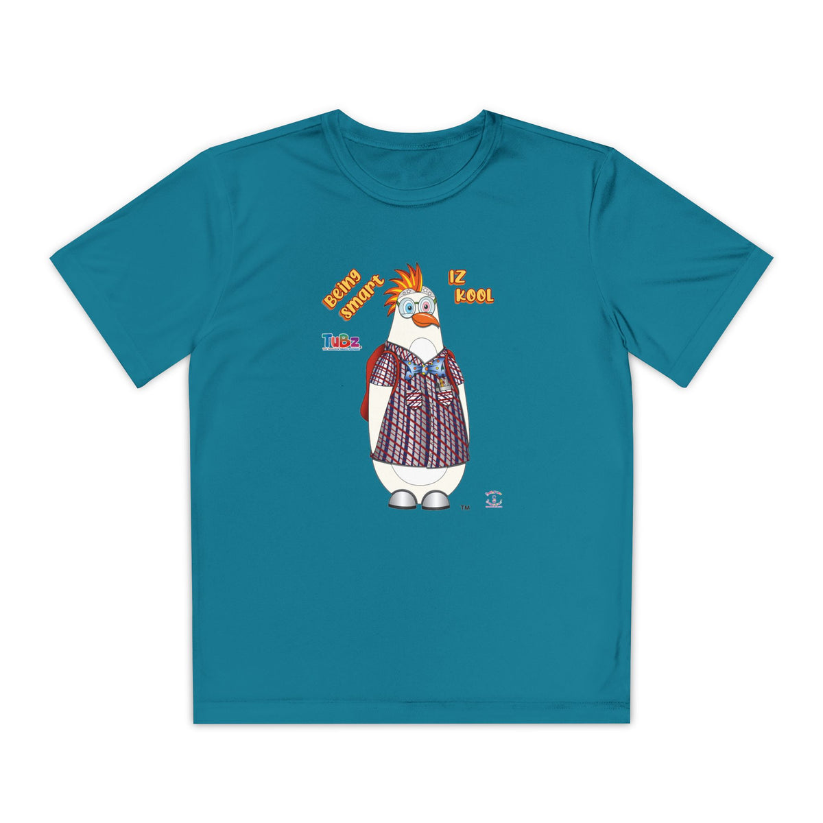 TuBz™ "Being Smart Iz Kool" Youth Competitor T- Shirt - Character Dress-Up Graphic Tee