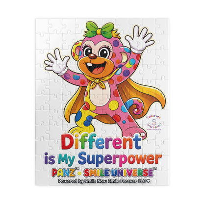 Panz™ Puzzle (110, 252, 520 & 1014-piece) – "Different is My Superpower" Graphic | Smile Universe Collection