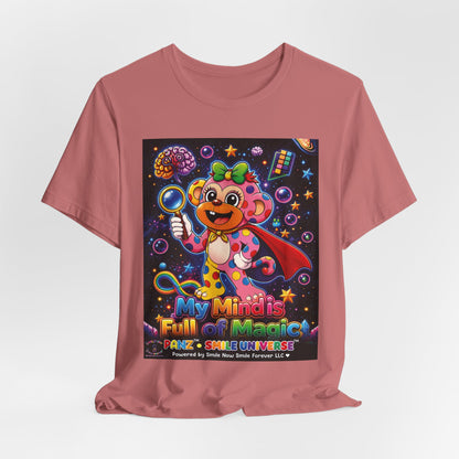Panz™ Unisex Jersey Short Sleeve Tee – "My Mind is Full of Magic" Graphic | Smile Universe Collection