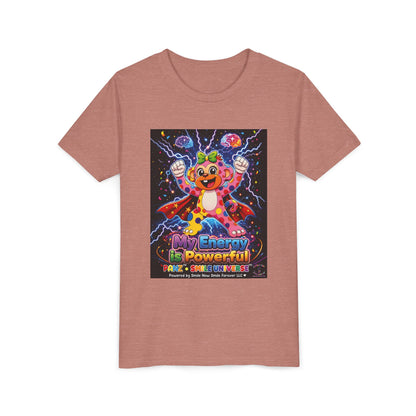Panz™ Youth Short Sleeve Tee – "My Energy is Powerful" Graphic Tee | Smile Universe Collection