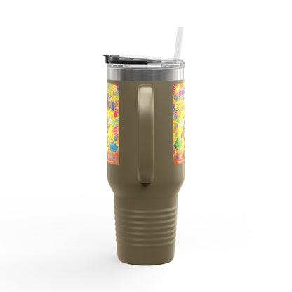 Potz™ Insulated Travel Mug 40oz – "My ADHD Brain is Full of Brilliant Ideas!" Graphic Tumbler | Smile Universe Collection
