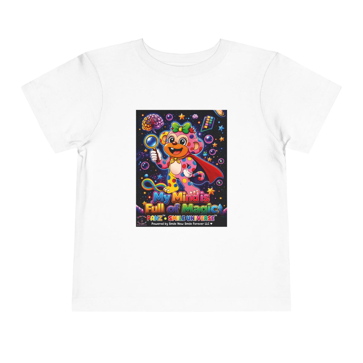Panz™ Toddler Short Sleeve Tee – "My Mind is Full of Magic" Graphic | Smile Universe Collection
