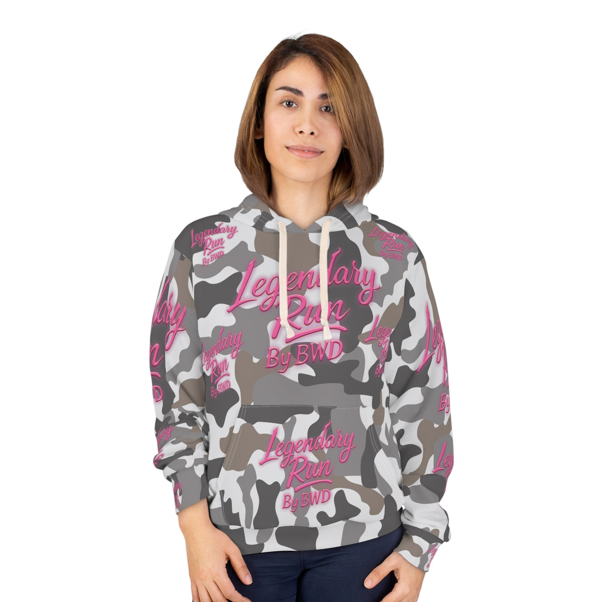 Legendary Run All-Over Print Hoodie — Pullover