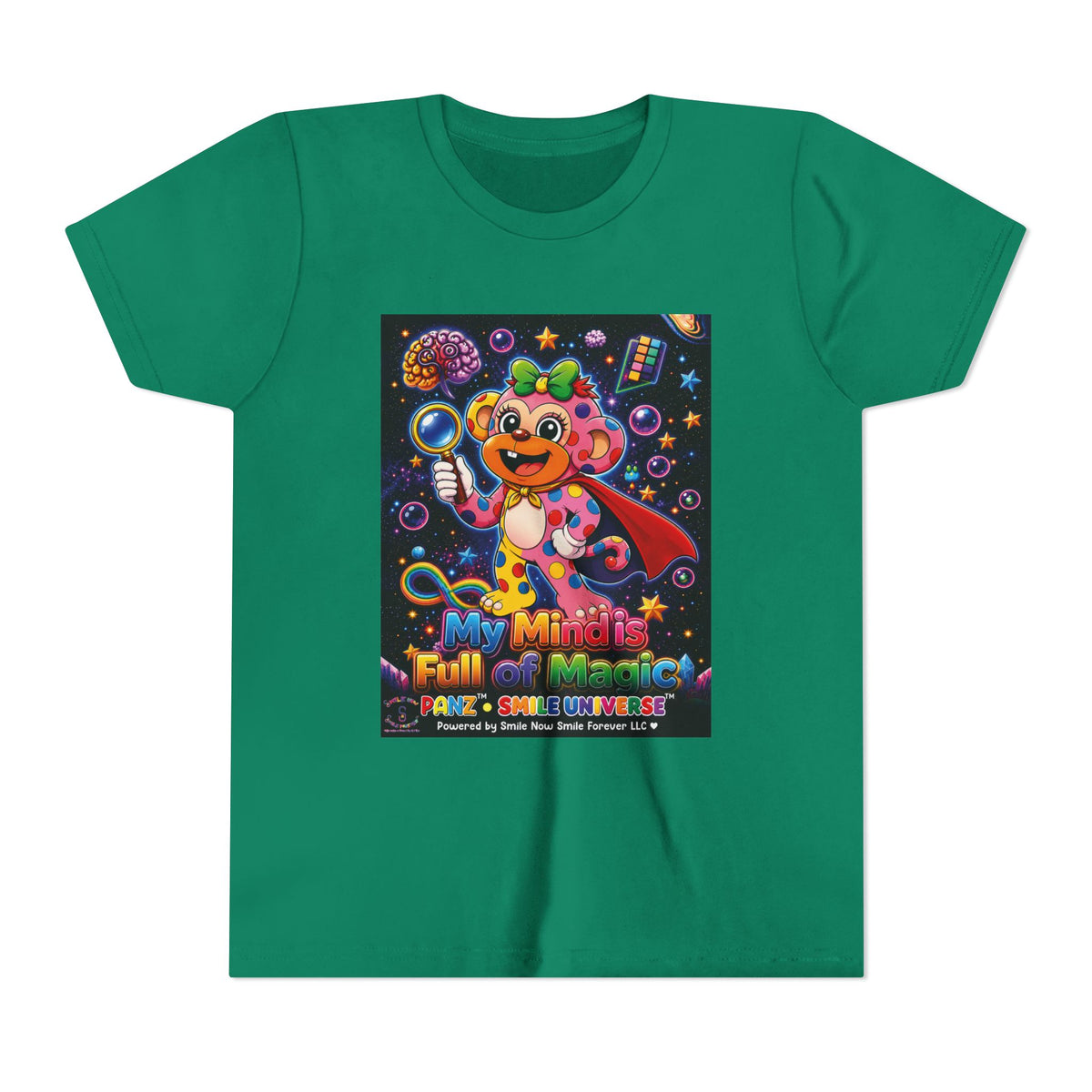 Panz™ Youth Short Sleeve Tee – "My Mind is Full of Magic" Graphic | Smile Universe Collection