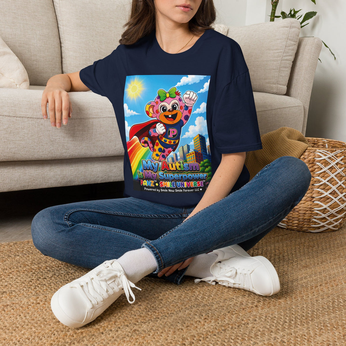 Panz™ Unisex Softstyle T-Shirt – "My Autism is My Superpower" Graphic | Smile Universe Collection