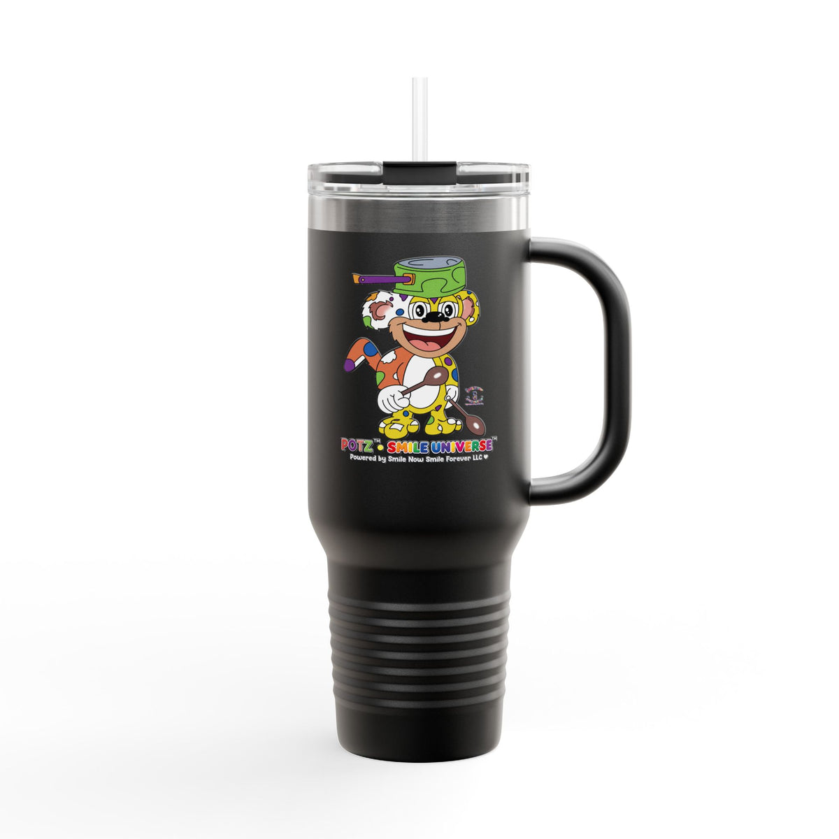 Potz™ Insulated Travel Mug 40oz – Playful Graphic Tumbler | Smile Universe Collection