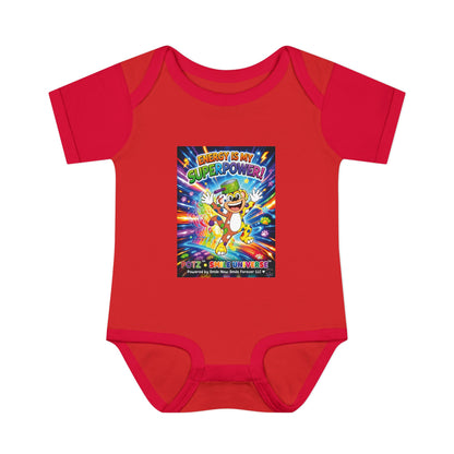 Potz™ Infant Baby Rib Bodysuit – "Energy is My Superpower!" Graphic Onesie | Smile Universe Collection