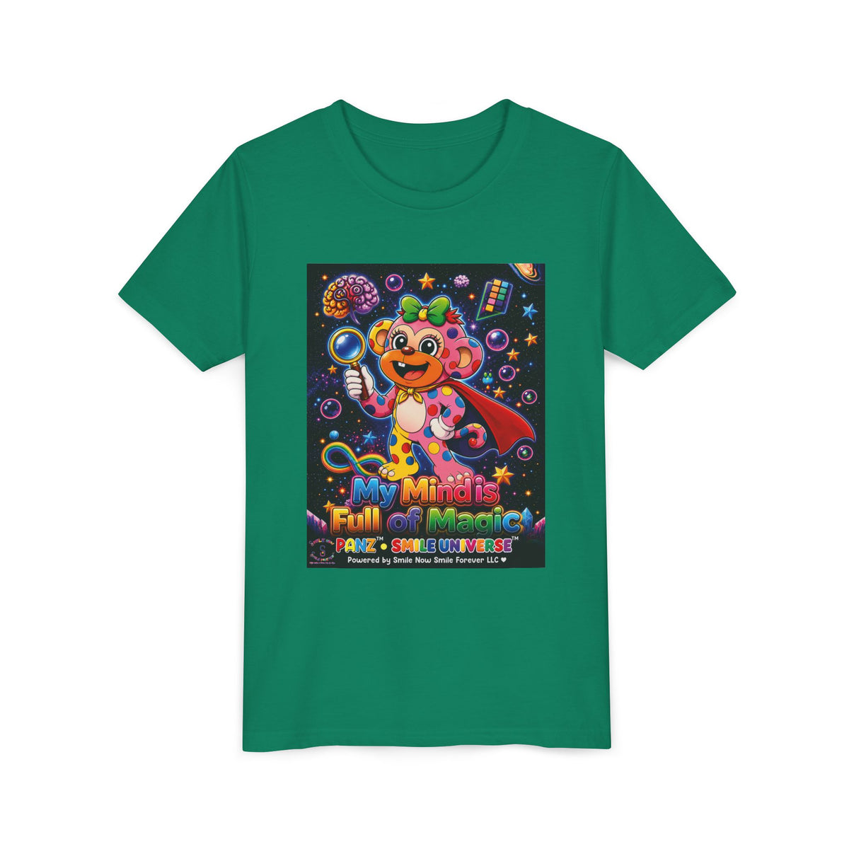 Panz™ Youth Short Sleeve Tee – "My Mind is Full of Magic" Graphic | Smile Universe Collection