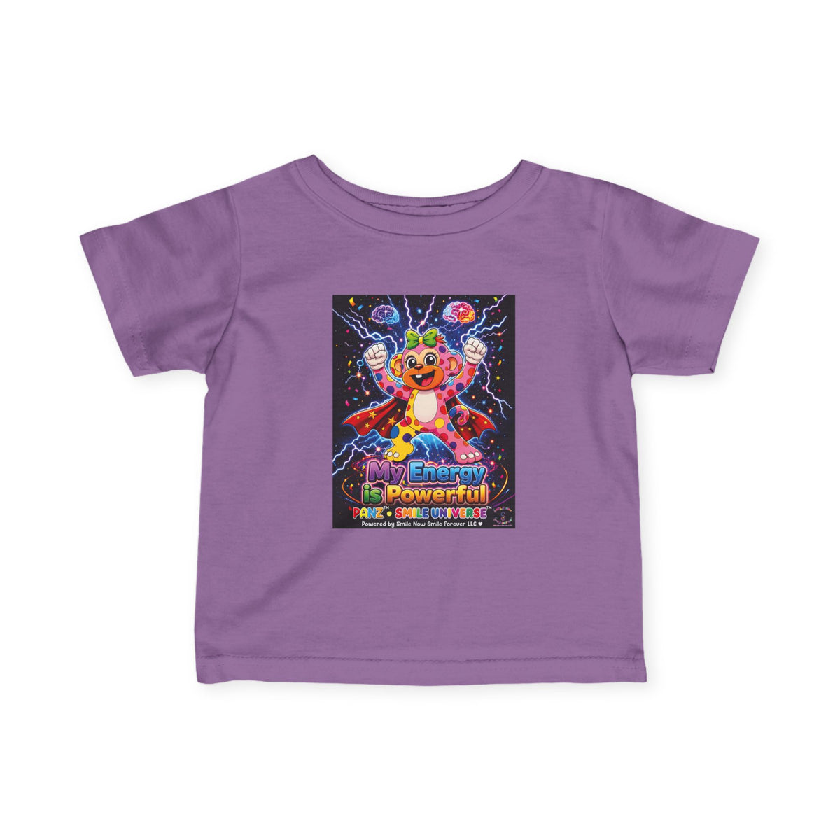 Panz™ Infant Fine Jersey Tee – "My Energy is Powerful" Graphic Tee | Smile Universe Collection