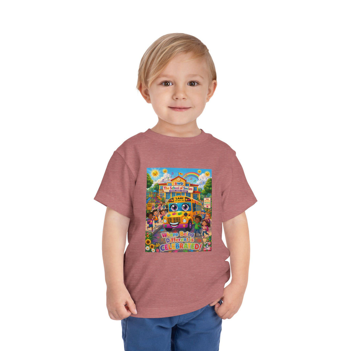 Lani™ Toddler Short Sleeve Tee – "Where Being Different is CELEBRATED!" Graphic Shirt