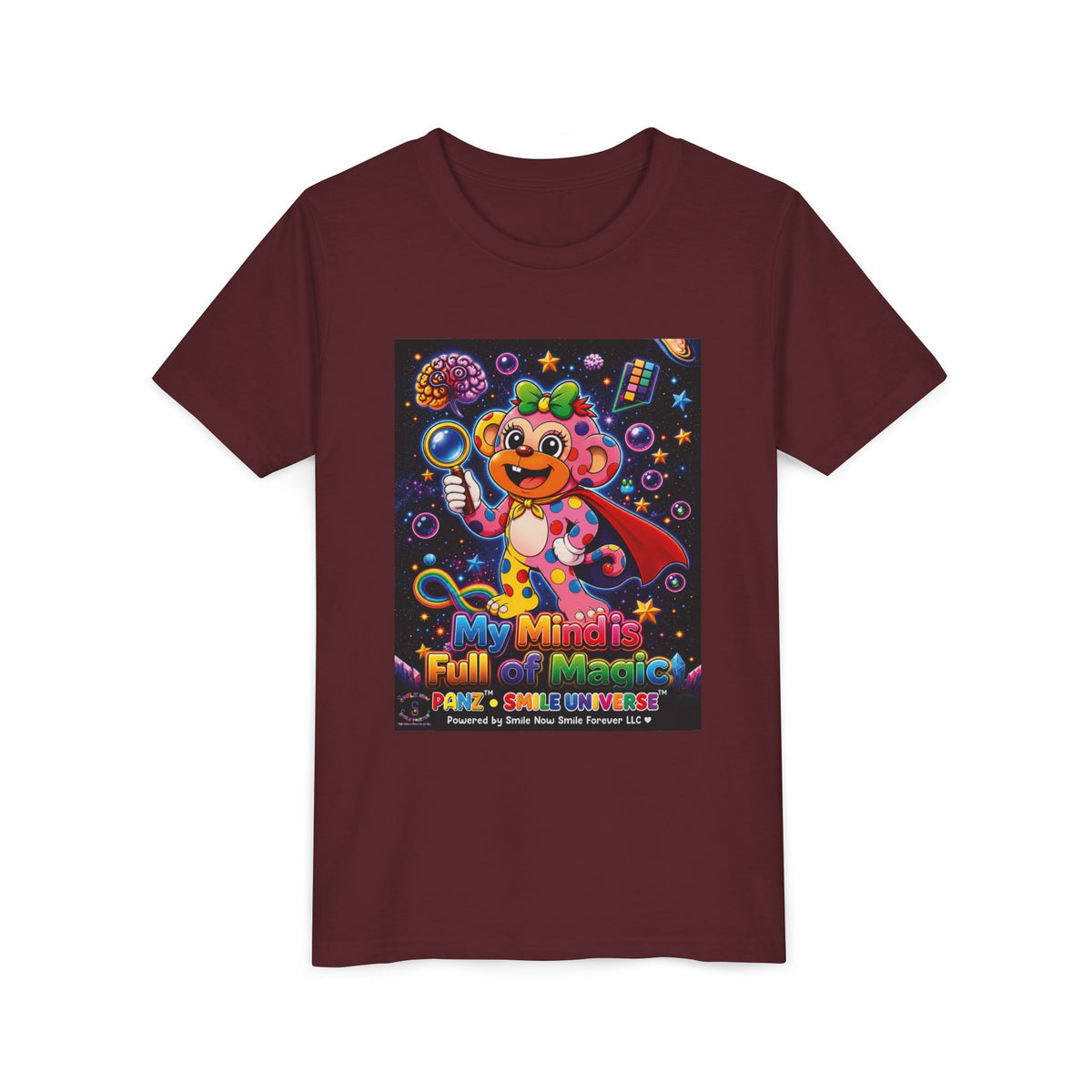 Panz™ Youth Short Sleeve Tee – "My Mind is Full of Magic" Graphic | Smile Universe Collection