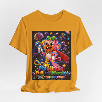 Panz™ Unisex Jersey Short Sleeve Tee – "My Mind is Full of Magic" Graphic | Smile Universe Collection