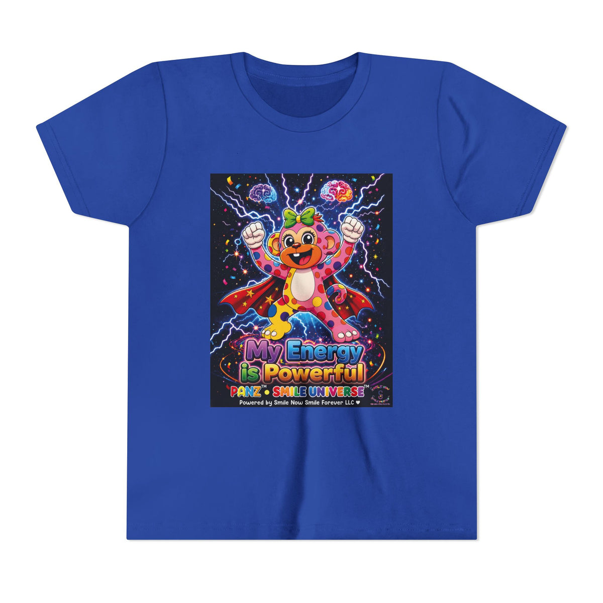Panz™ Youth Short Sleeve Tee – "My Energy is Powerful" Graphic Tee | Smile Universe Collection