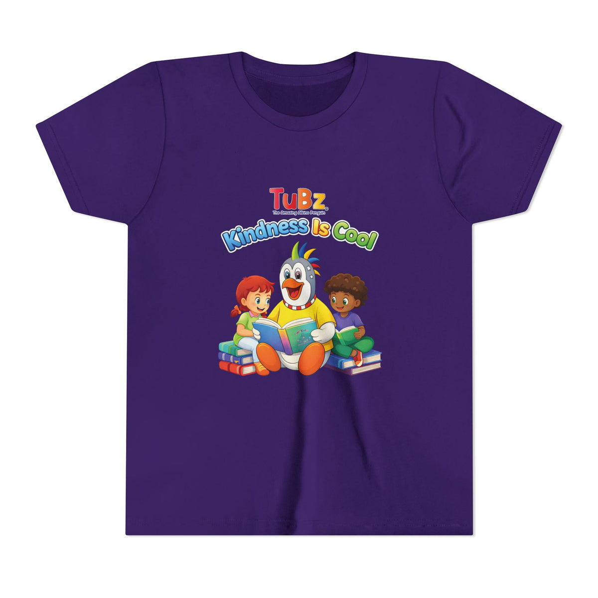 TuBz™ "Kindness Is Cool" Kids T-Shirt - Positive Message Graphic Tee | Smile Universe TuBz4Kidz