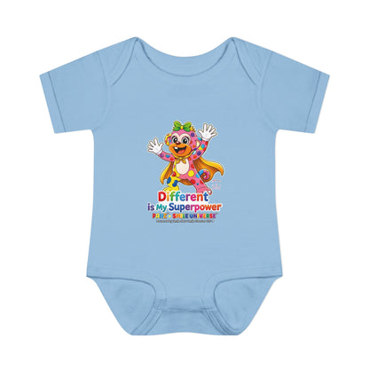 Panz™ Infant Baby Rib Bodysuit – "Different is My Superpower" Graphic | Smile Universe Collection