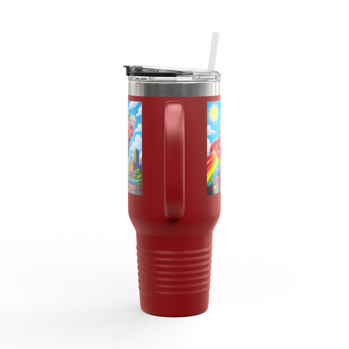 Panz™ 40oz Insulated Travel Mug – "My Autism is My Superpower" Graphic | Smile Universe Collection