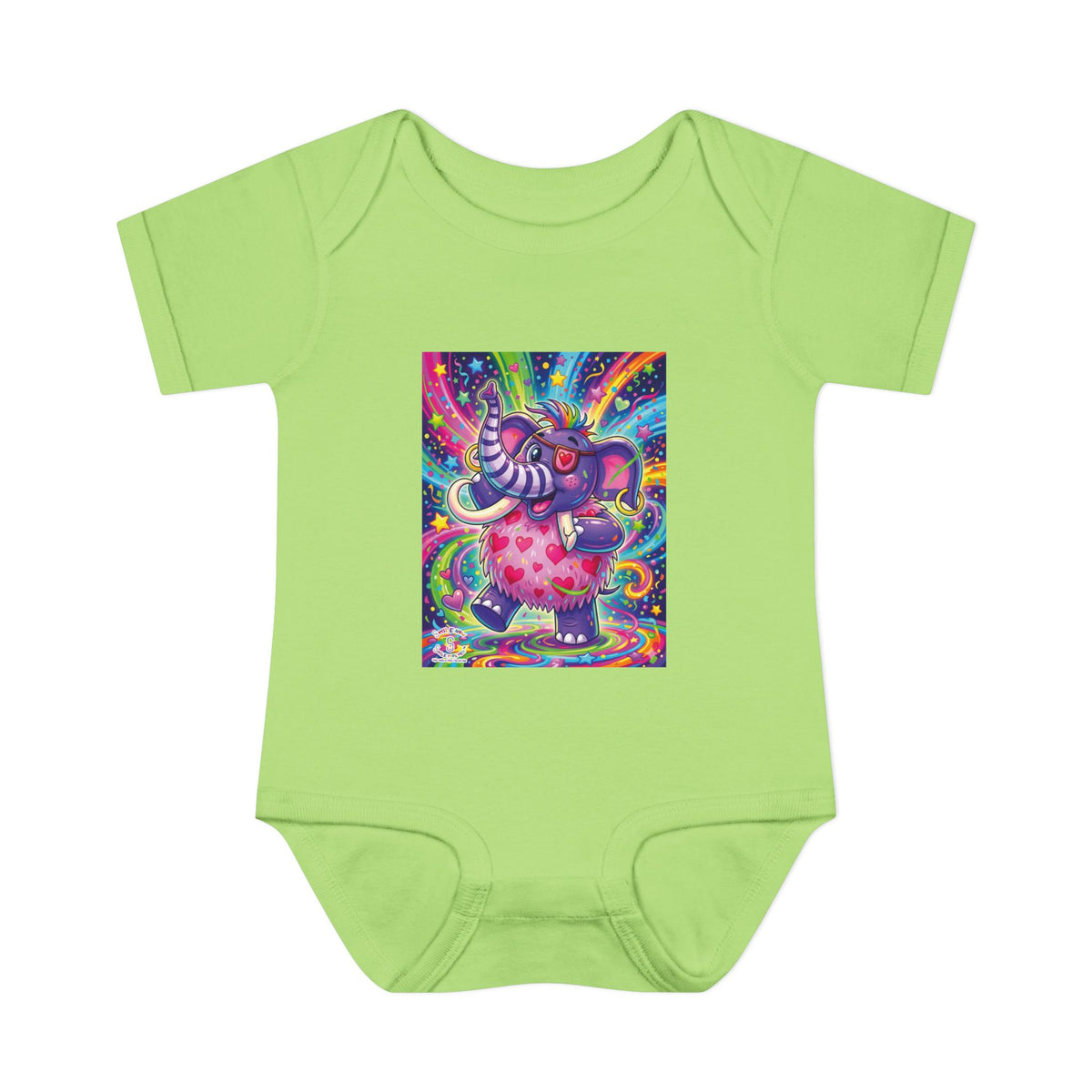 Piklez™ Infant Baby Rib Bodysuit – "Born to Celebrate!" Graphic | Smile Universe Collection