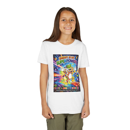 Potz™ Youth Short Sleeve Tee – "Energy is My Superpower!" Graphic Tee | Smile Universe Collection