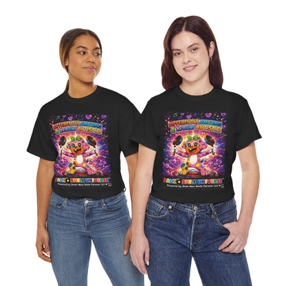 Panz™ Unisex Heavy Cotton™ Tee – "Differently Amazing & Loudly Autistic!" Graphic | Smile Universe Collection