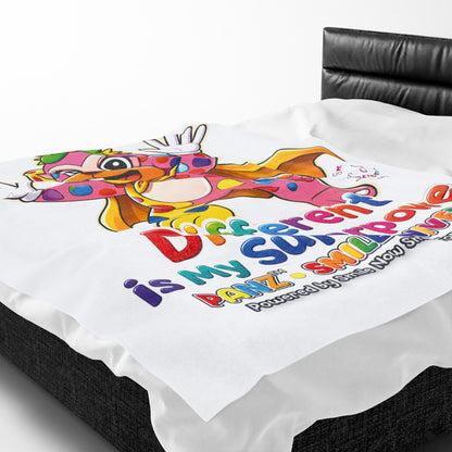 Panz™ Velveteen Plush Blanket – "Different is My Superpower" Graphic | Smile Universe Collection