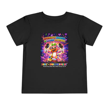 Panz™ Toddler Short Sleeve Tee – "Differently Amazing & Loudly Autistic!" Graphic | Smile Universe Collection