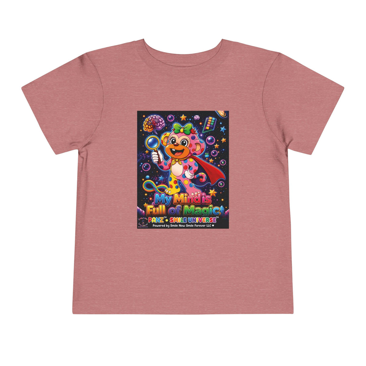 Panz™ Toddler Short Sleeve Tee – "My Mind is Full of Magic" Graphic | Smile Universe Collection