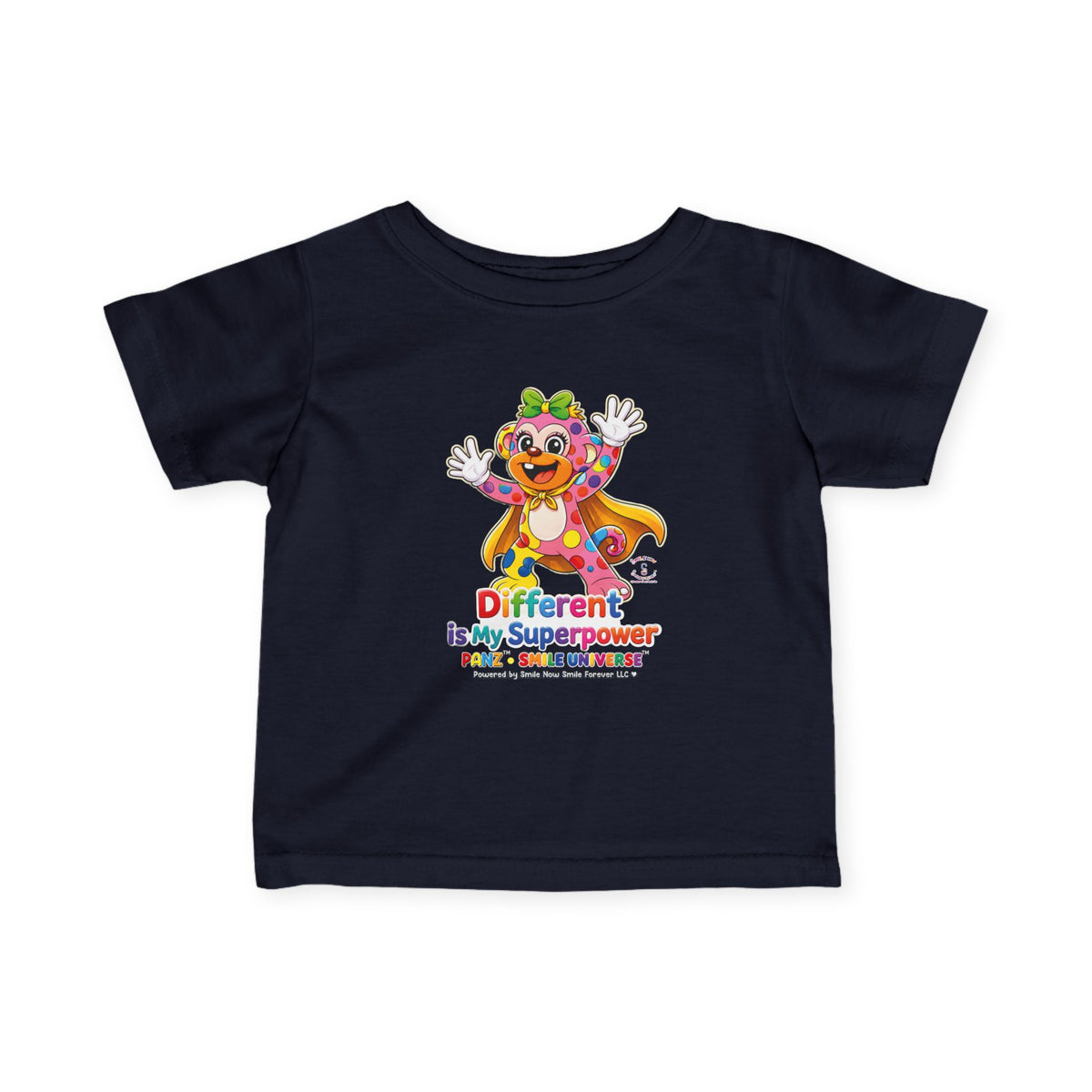 Panz™ Infant Fine Jersey Tee – "Different is My Superpower" Graphic | Smile Universe Collection