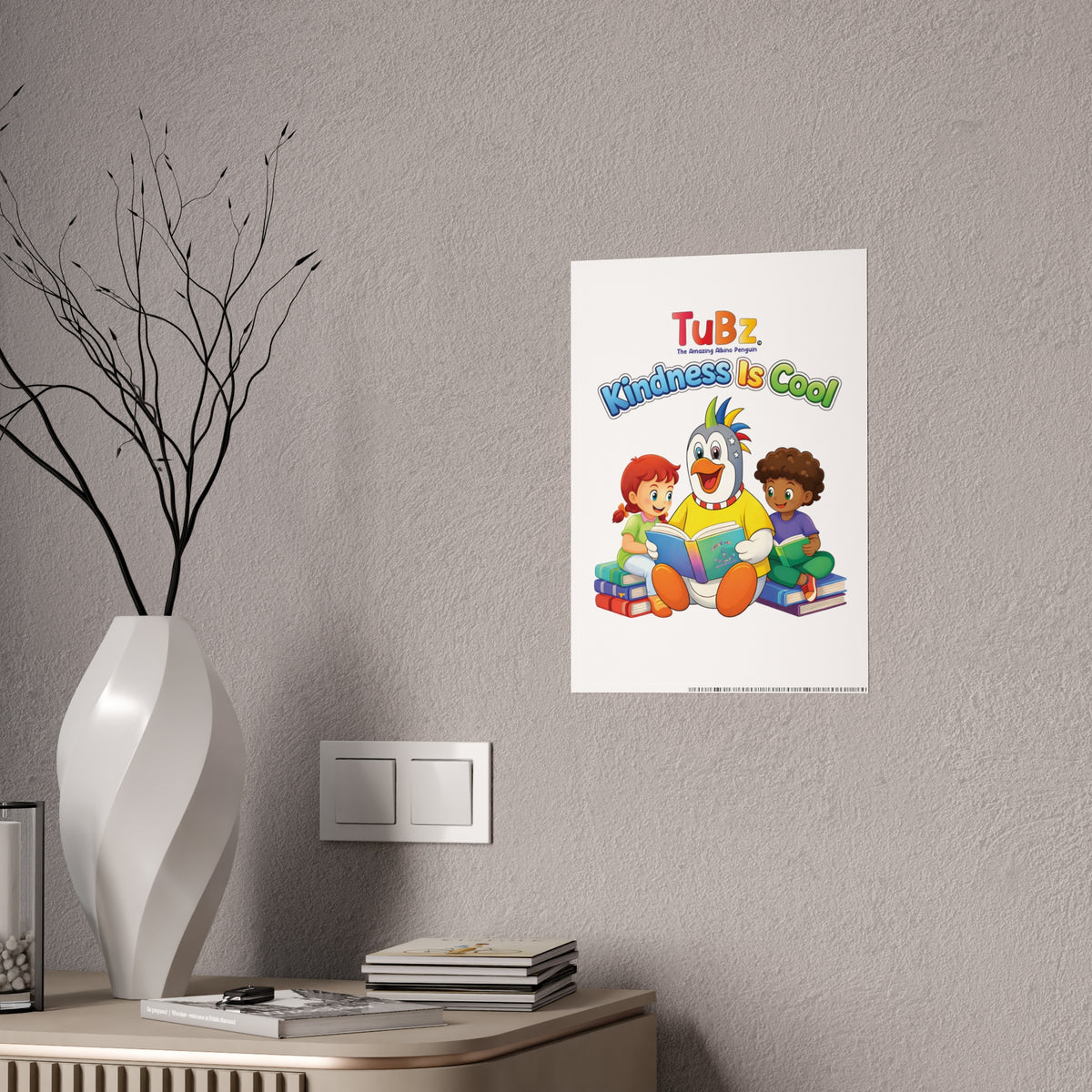 TuBz™ "Kindness Is Cool" Kids Poster - Classroom & Bedroom Wall Art | Smile Universe