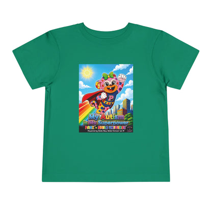 Panz™ Toddler Short Sleeve Tee – "My Autism is My Superpower" Graphic | Smile Universe Collection