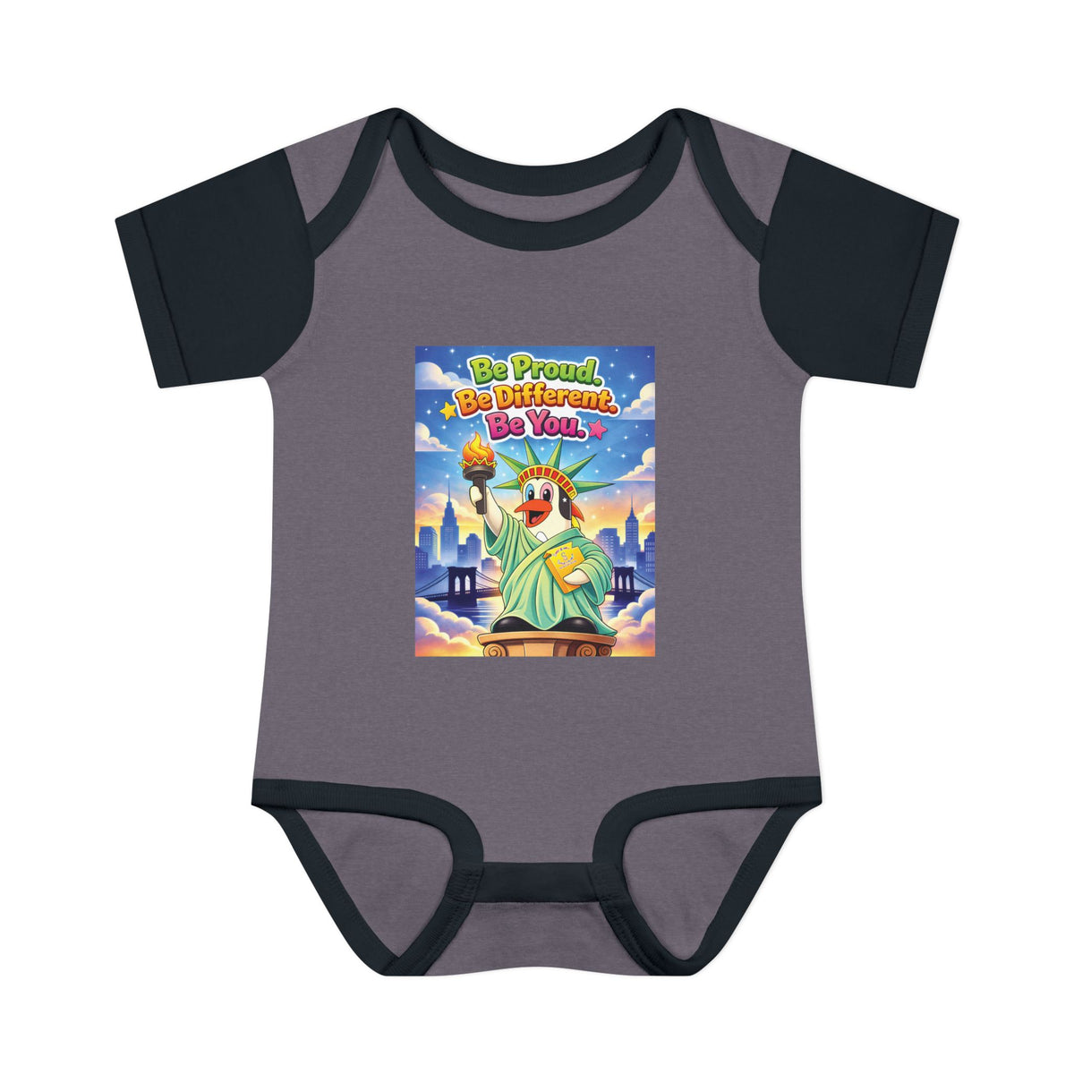 TuBz™ "Be Proud. Be Different. Be You." Infant Bodysuit - Inspirational Baby Onesie