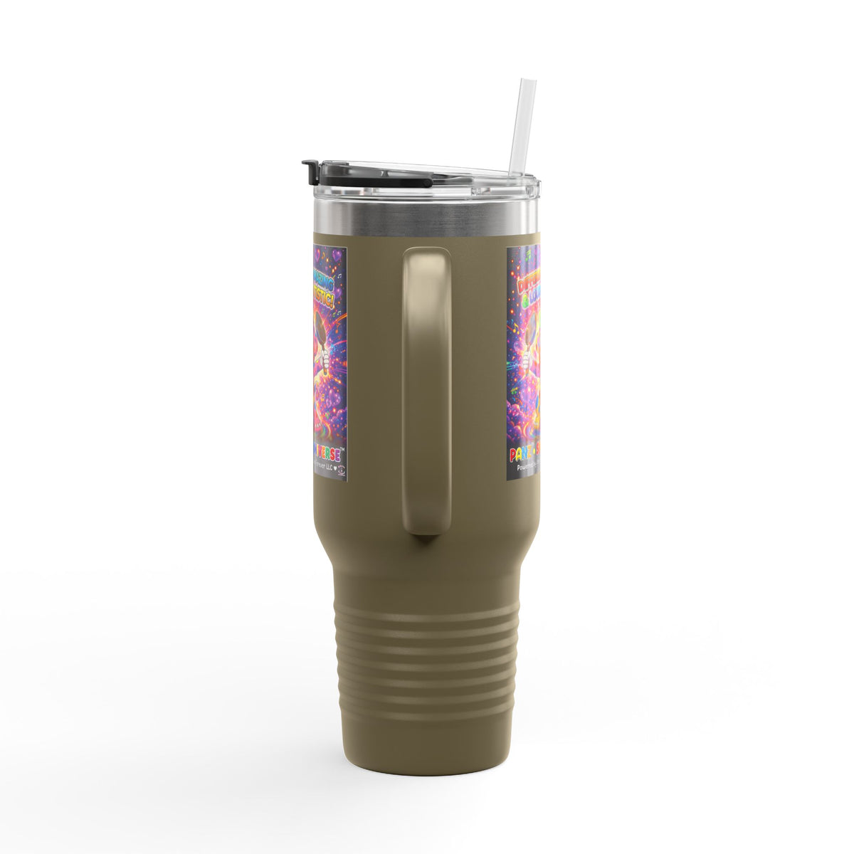 Panz™ 40oz Insulated Travel Mug – "Differently Amazing & Loudly Autistic!" Graphic | Smile Universe Collection