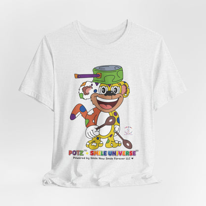 Potz™ Unisex Jersey Short Sleeve Tee – Playful Graphic Tee | Smile Universe Collection