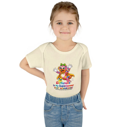 Panz™ Infant Baby Rib Bodysuit – "Different is My Superpower" Graphic | Smile Universe Collection