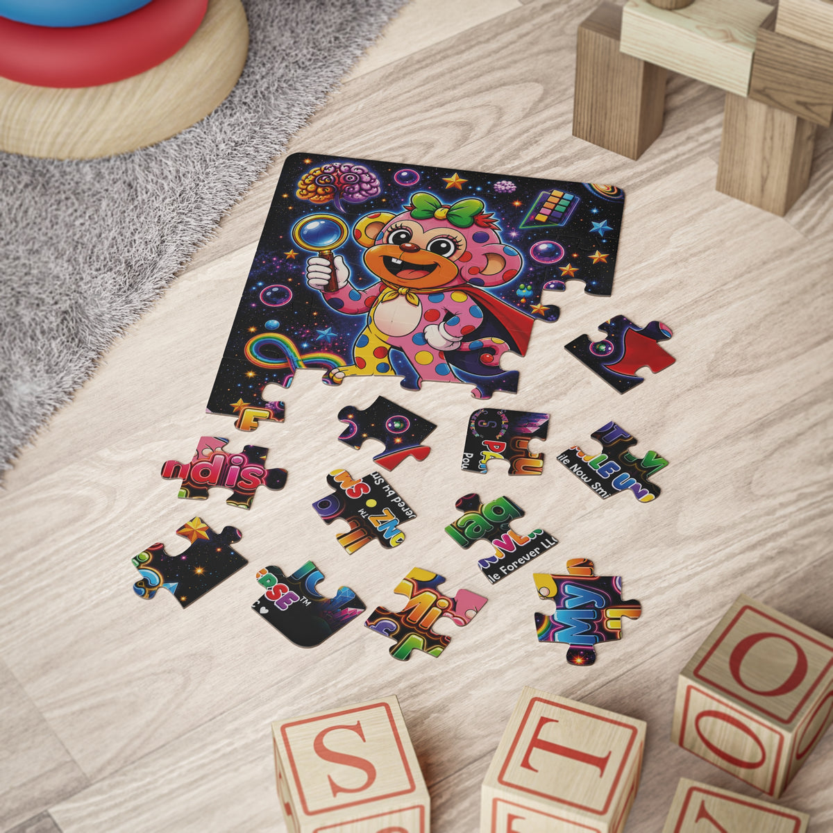 Panz™ Kids' Puzzle, 30-Piece – "My Mind is Full of Magic" Graphic | Smile Universe Collection