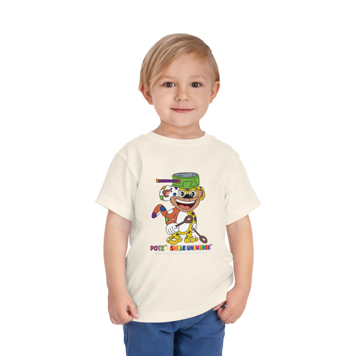 Potz™ Toddler Short Sleeve Tee – Playful Graphic Tee | Smile Universe Collection