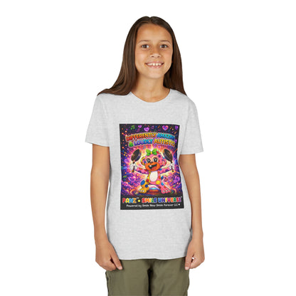 Panz™ Youth Short Sleeve Tee – "Differently Amazing & Loudly Autistic!" Graphic | Smile Universe Collection