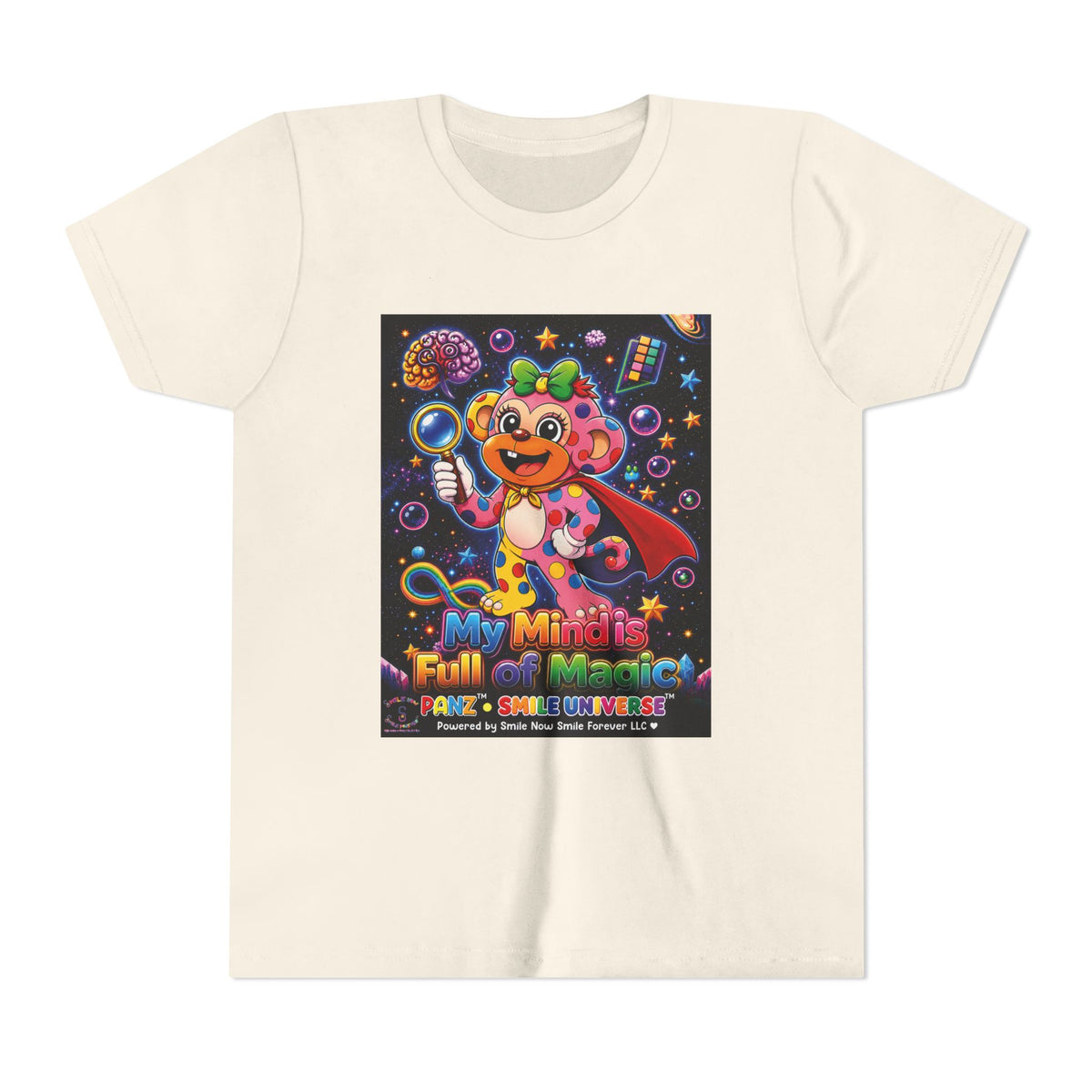 Panz™ Youth Short Sleeve Tee – "My Mind is Full of Magic" Graphic | Smile Universe Collection
