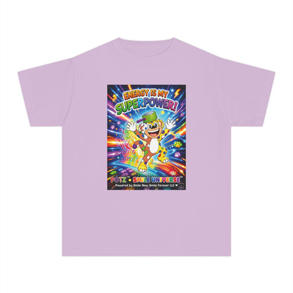 Potz™ Youth Midweight Tee – "Energy is My Superpower!" Graphic Tee | Smile Universe Collection