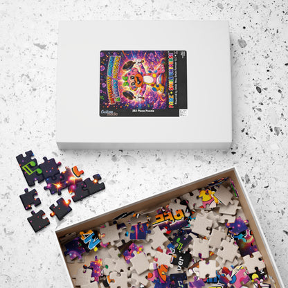Panz™ Puzzle (110, 252, 520 & 1014-piece) – "Differently Amazing & Loudly Autistic!" Graphic | Smile Universe Collection