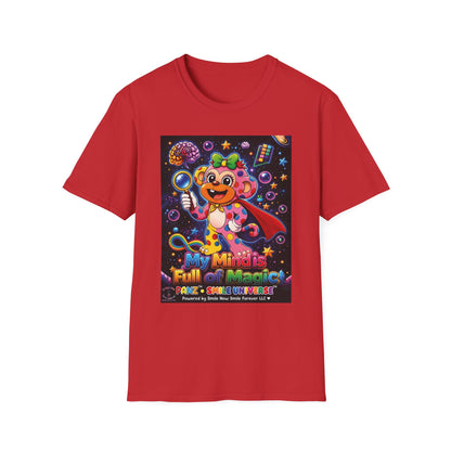 Panz™ Unisex Softstyle T-Shirt – "My Mind is Full of Magic" Graphic | Smile Universe Collection