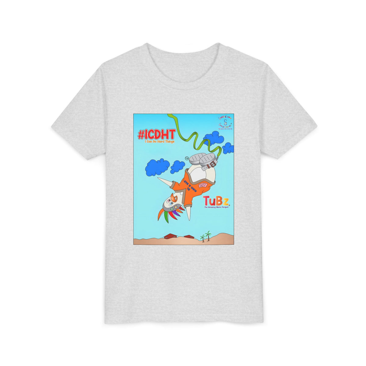 TuBz™ "I Can Do Hard Things" Youth T-Shirt | Youth Short Sleeve Tee - Motivational Kids Graphic Tee